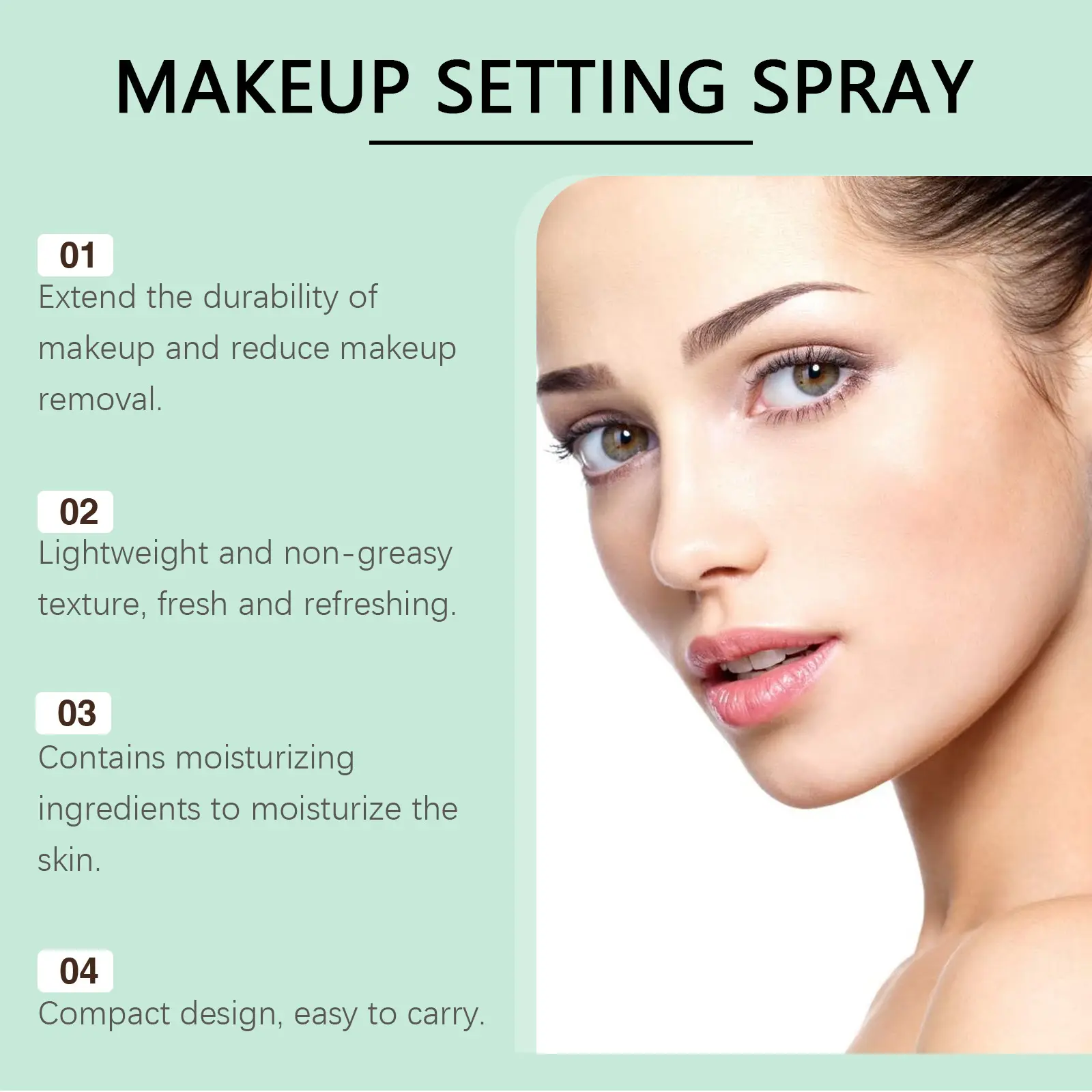 EELHOE Fixer Makeup Spray Nicotinamide Long Lasting Oil Control Waterproof Deep Hydration Face Primer for Makeup Setting Spray