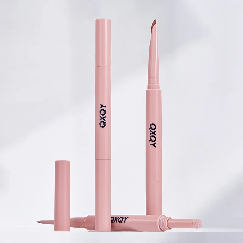 QXQY Bevel Double-Head Eye Silkworm Pen, Waterproof Non-Smudged Highlight Brightening & long-lasting Makeup Eyebrow Eyeliner