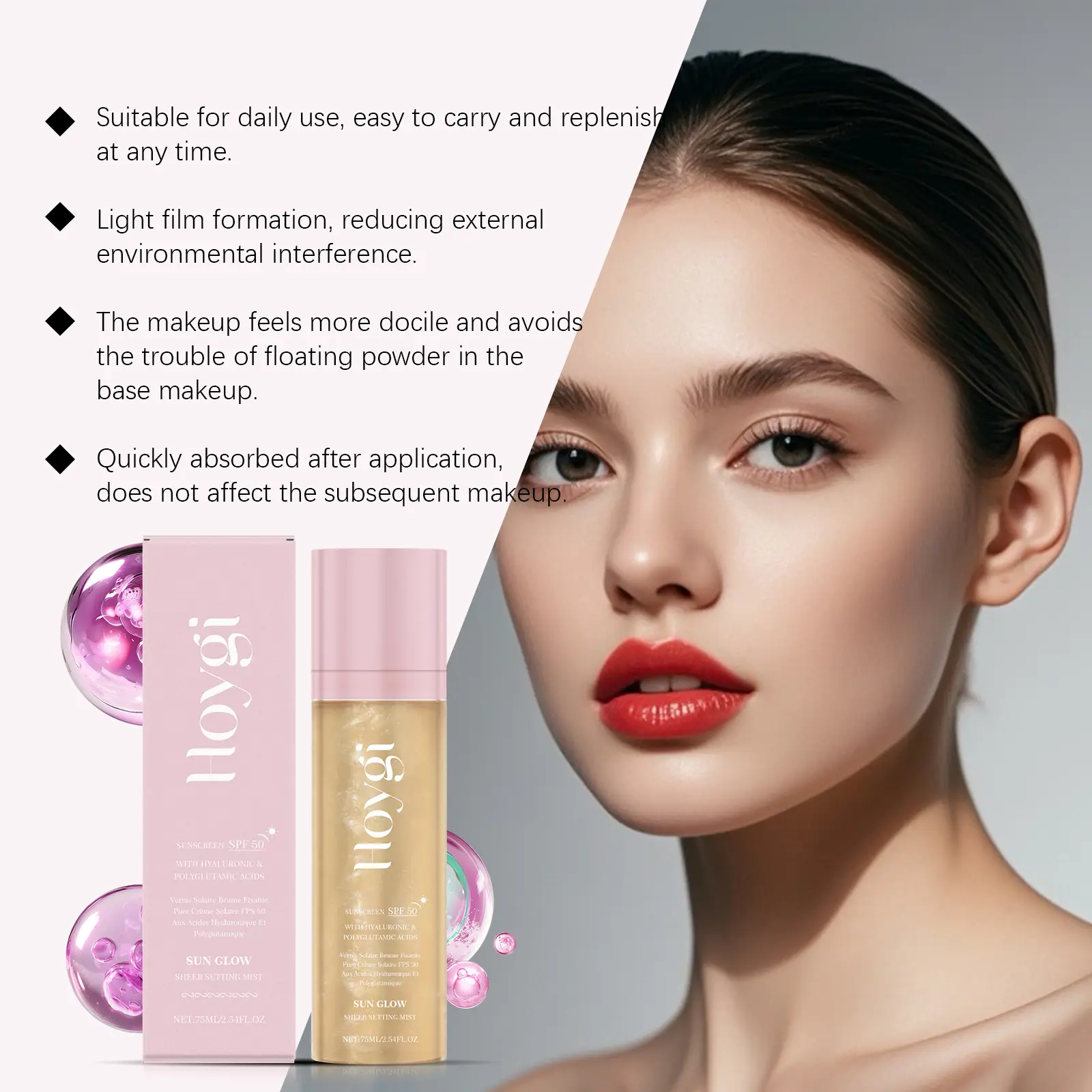 Matte Setting Spray Long Lasting Makeup Oil Control No Transfer Waterproof Hydrating Mist 75ml Travel Size Makeup Finisher Fixer