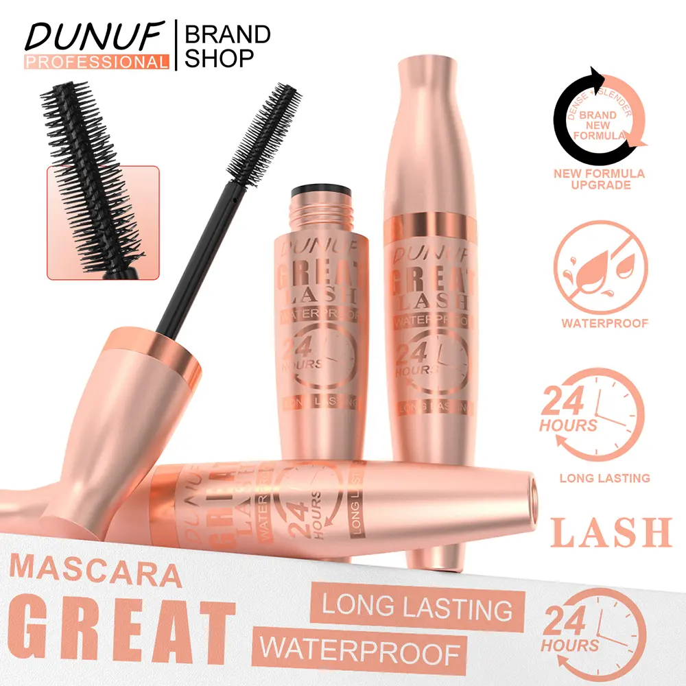 24-hour mascara, waterproof, sweatproof, lengtheninglong-lasting, quick-drying, clump-free, suitable for daily use.