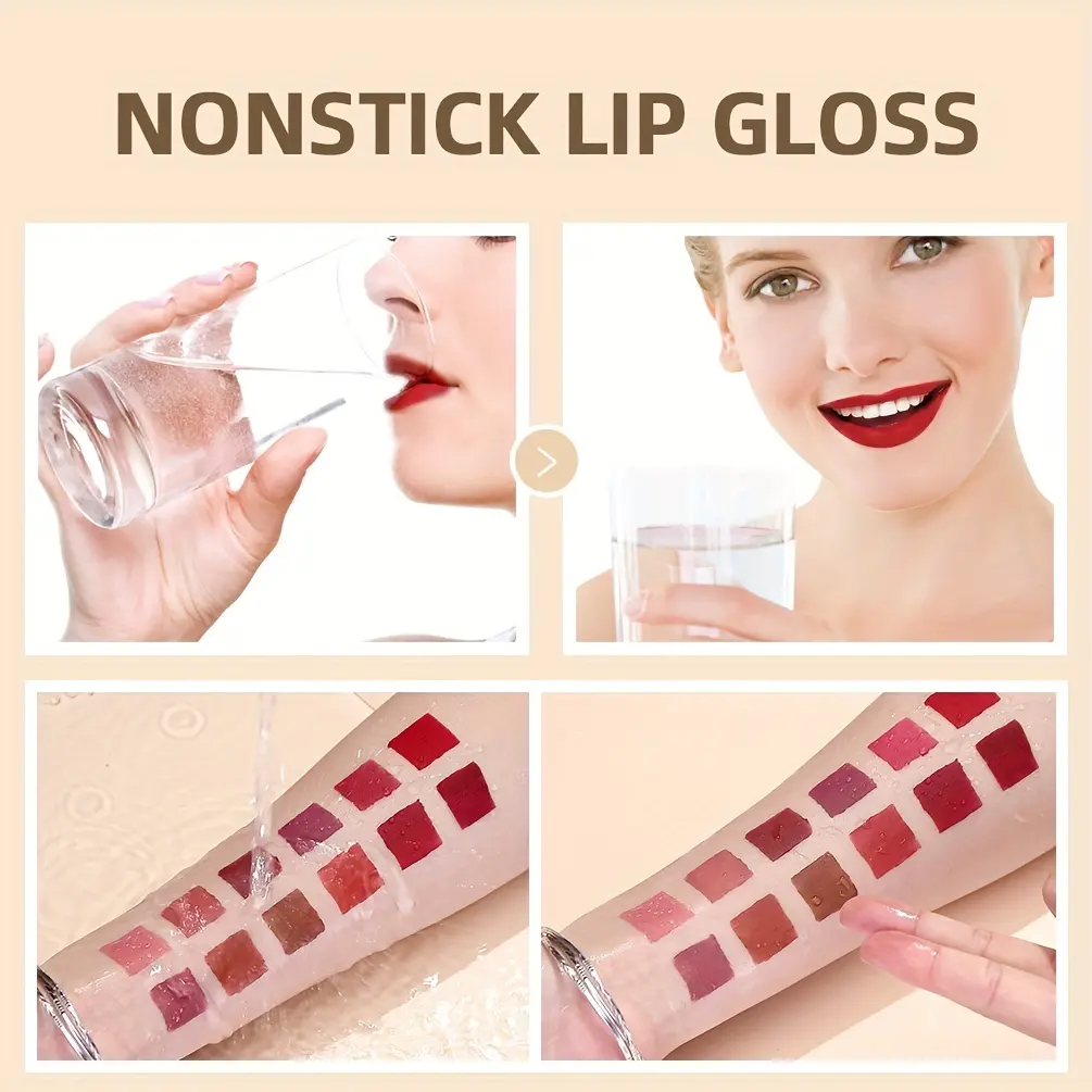 24 Colors Matte Lip Gloss, Long-Lasting, Smudge-Proof, Non-Sticky Lip Stain Valentine's Day Gifts, Ideal For Mardi Gras