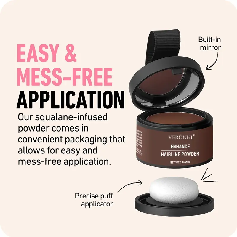 VERONNI Hairline Line Shadow Contouring Powder-Hair Repairing and Shadow Filling Powder Forehead Hairline Replacement Makeup