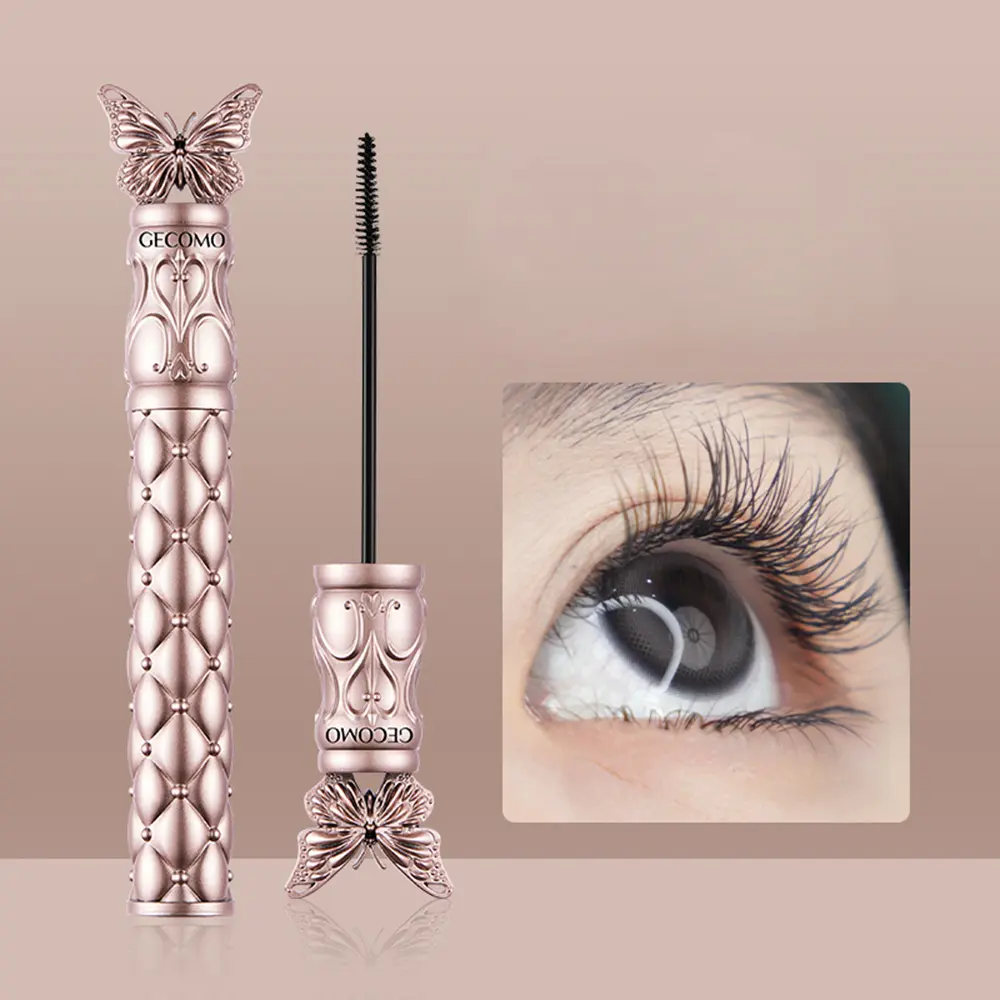 GECOMO Butterfly Flying Volume Mascara Curl Long-lasting Makeup Thin Brush Eyelash Primer Shape