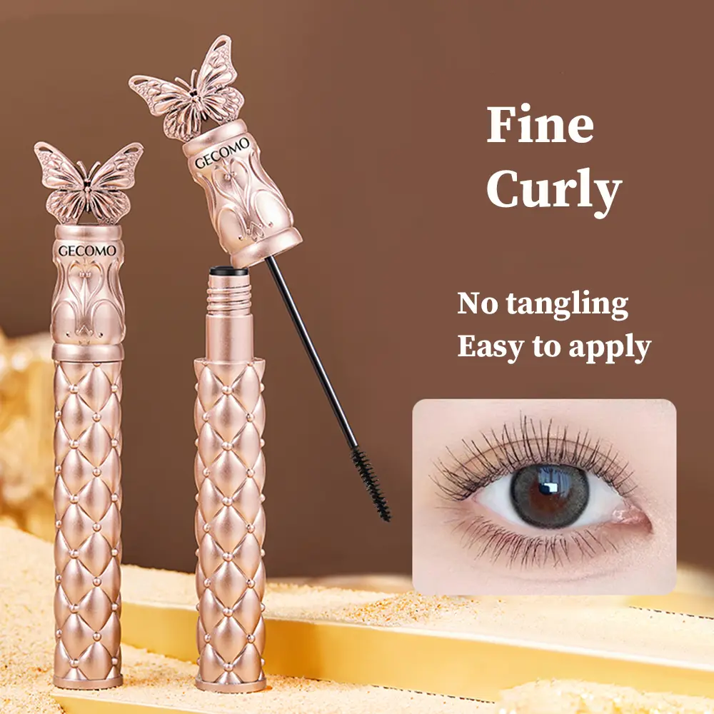 GECOMO Butterfly Flying Volume Mascara Curl Long-lasting Makeup Thin Brush Eyelash Primer Shape