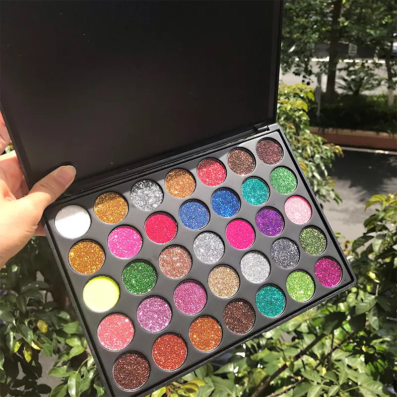 35 Color Glitter Metallic Eyeshadow Palette Shimmer Diamond Sequins Body Face Art Makeup Waterproof Maquillajes Para Mujer