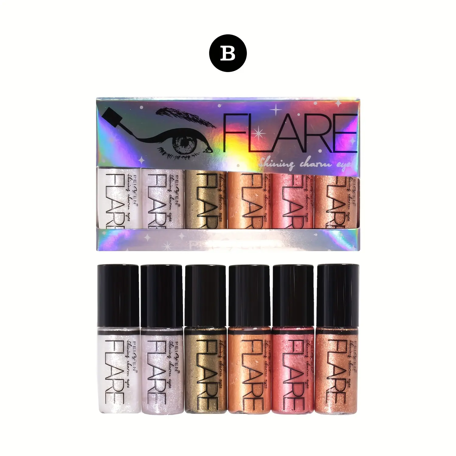 6 color glittering pearlescent liquid eye shadow brightening micro shiny pearlescent liquid eyeliner for sleeping silkworm