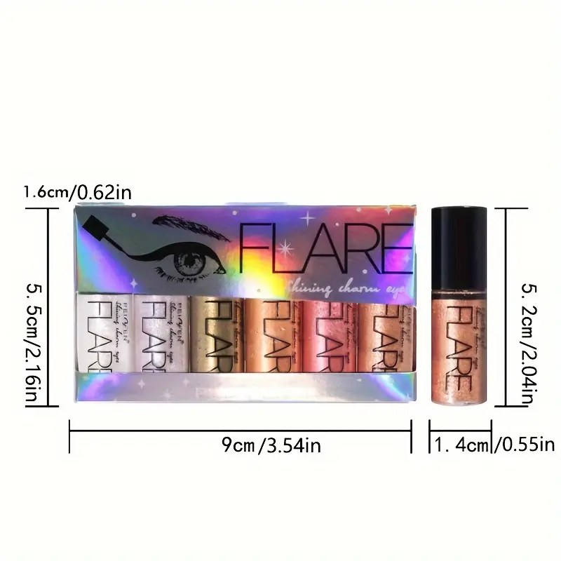 6 color glittering pearlescent liquid eye shadow brightening micro shiny pearlescent liquid eyeliner for sleeping silkworm