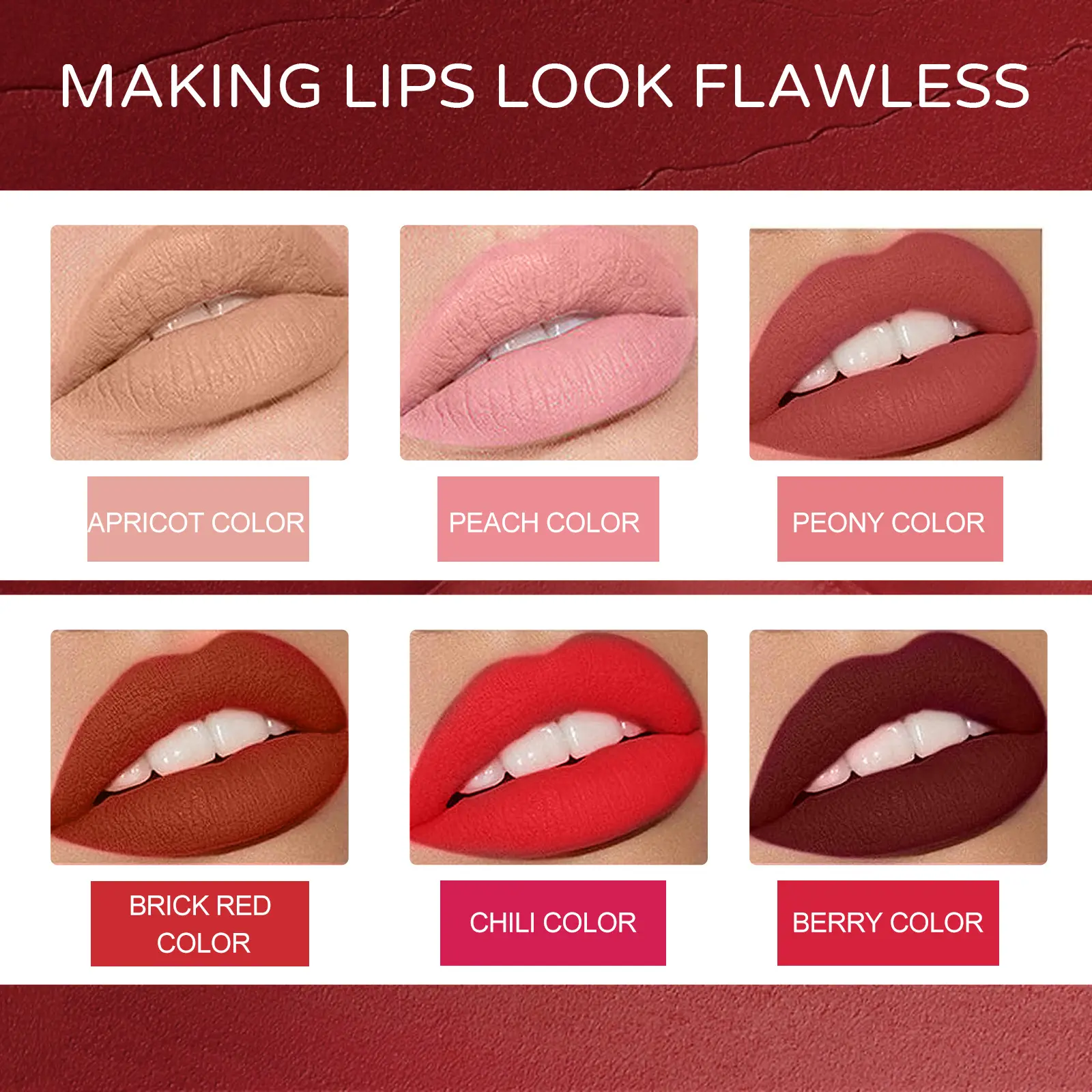 Waterproof Matte Lip Liner Contours Lips Long Lasting Weightless Precise Liner with Super Soft Blendable Texture Matte Soft