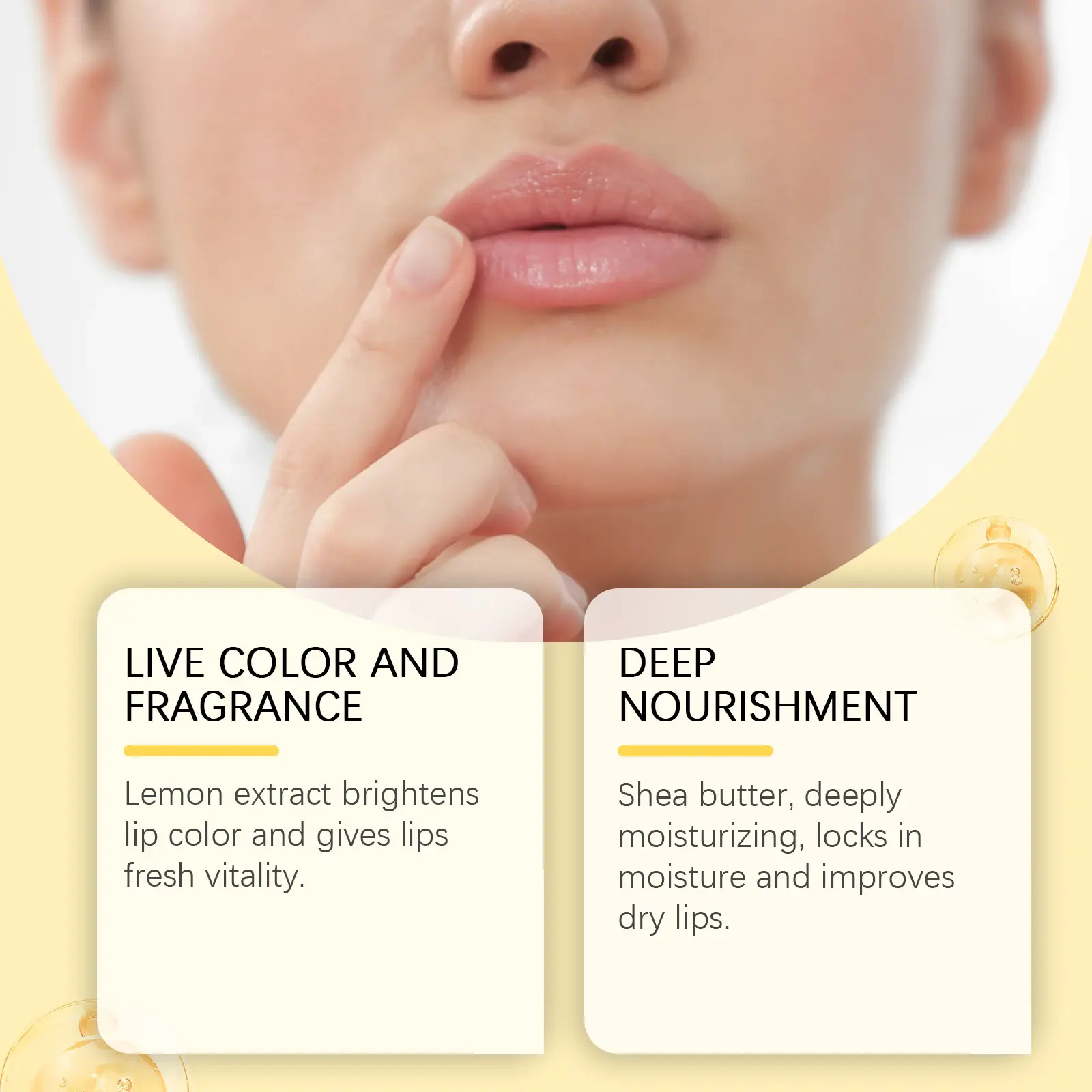 Ginger Lemon Lip Balm Mask Gloss Oil Exfoliating Clean Turmeric Dark Melanin Remove Improve Dullness Moisturizer Lip Balm Care