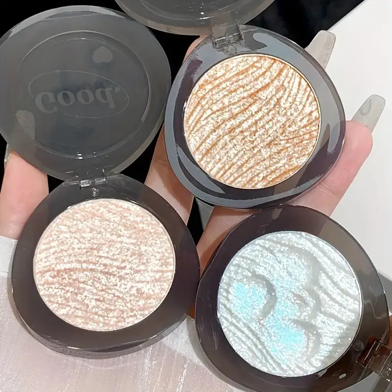 4-Color Diamond Highlighter Powder Palette Waterproof High Gloss Glitter Body Highlight Eyeshadow Face Contour Illuminator Makeu