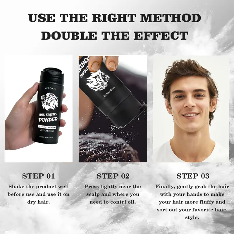 Volumizing Hair Powder For Men And Women, Oil Matte Styling Shaping Powder, No Washing Required
