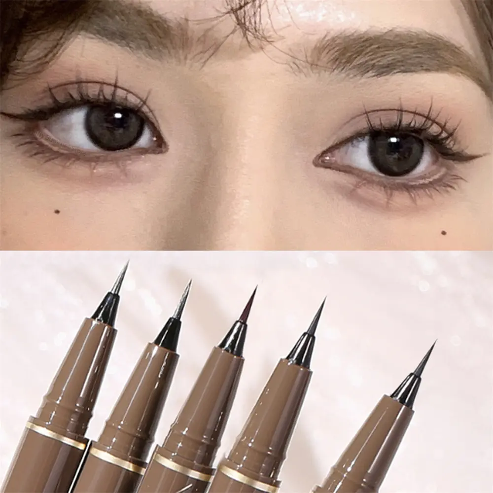 Ultra-fine Matte Liquid Eyeliner Pencil Waterproof Quick Drying Fluent Black Brown Lying Silkworm Lower  Eyelashes Eyeliner