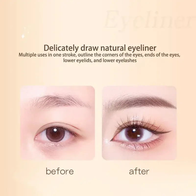Ultra-fine Matte Liquid Eyeliner Pencil Waterproof Quick Drying Fluent Black Brown Lying Silkworm Lower  Eyelashes Eyeliner