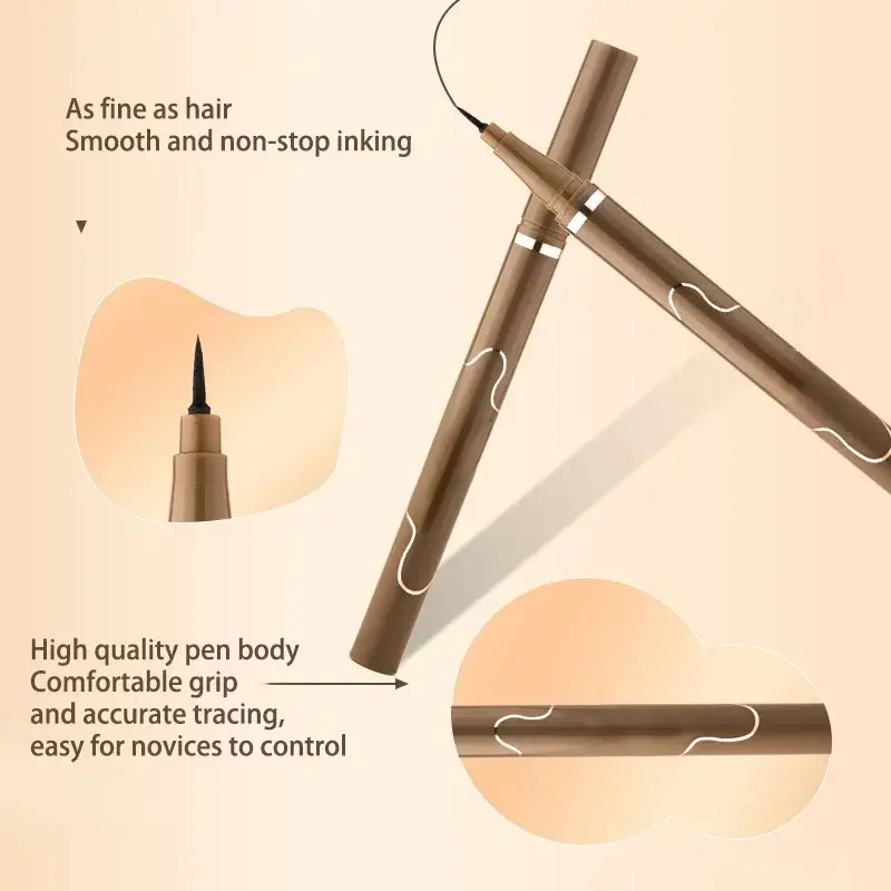 Ultra-fine Matte Liquid Eyeliner Pencil Waterproof Quick Drying Fluent Black Brown Lying Silkworm Lower  Eyelashes Eyeliner
