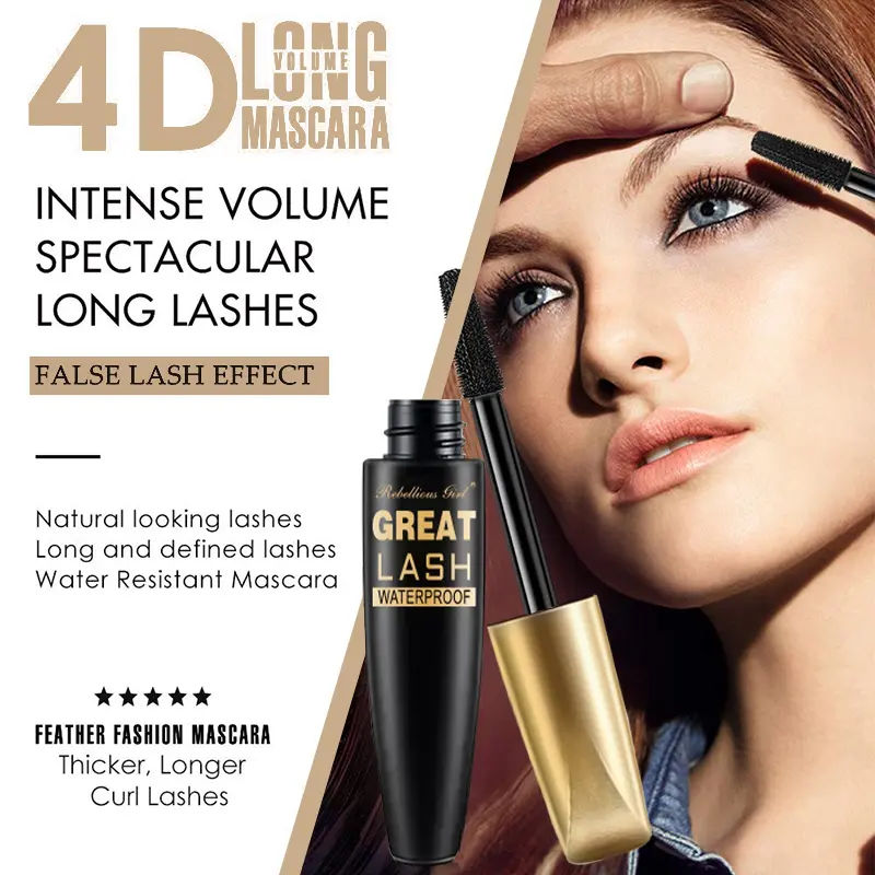 1Pcs Waterproof Silk Fiber 8D Mascara - Volumizing & Curl-Enhancing, Black, Compatible with Lash Extensions for Everyday Glamour