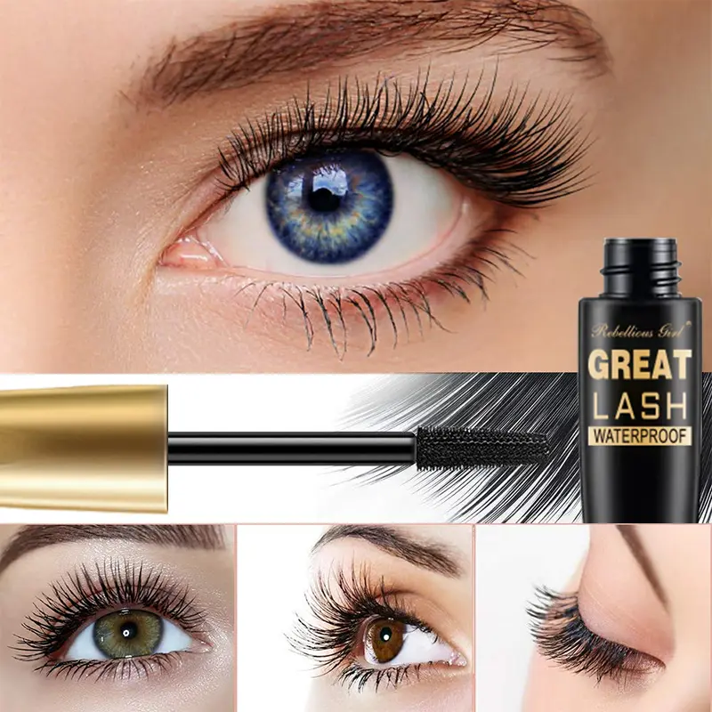 1Pcs Waterproof Silk Fiber 8D Mascara - Volumizing & Curl-Enhancing, Black, Compatible with Lash Extensions for Everyday Glamour