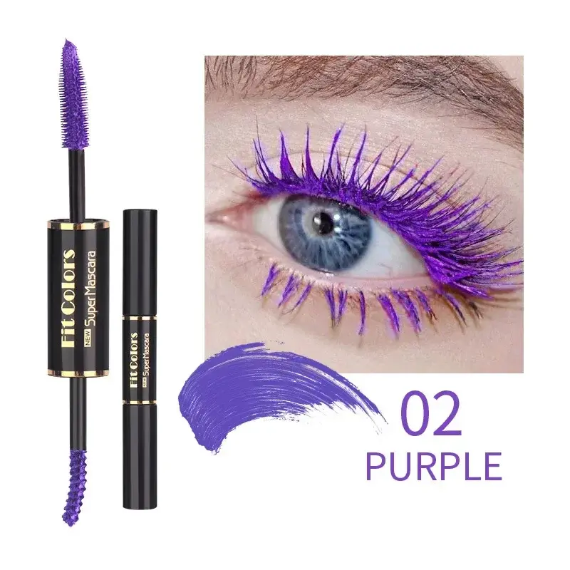 Waterproof Mascara Eyelashes Extension Thick Curling Non-smudge Quick Dry Long-lasting Blue Purple White Colorful Mascara Makeup