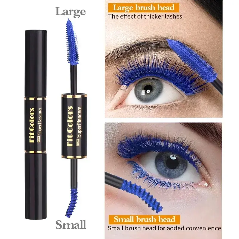 Waterproof Mascara Eyelashes Extension Thick Curling Non-smudge Quick Dry Long-lasting Blue Purple White Colorful Mascara Makeup