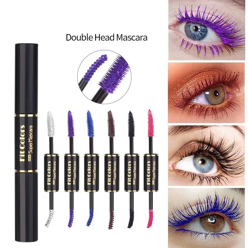 Waterproof Mascara Eyelashes Extension Thick Curling Non-smudge Quick Dry Long-lasting Blue Purple White Colorful Mascara Makeup
