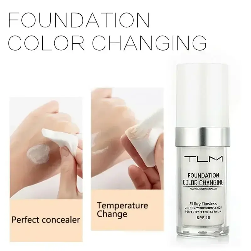 TLM Foundation Magic Color Changing Foundation Liquid Soft Matte Long Lasting Hydrating Makeup Base Maquiagem Makeup Wholesale