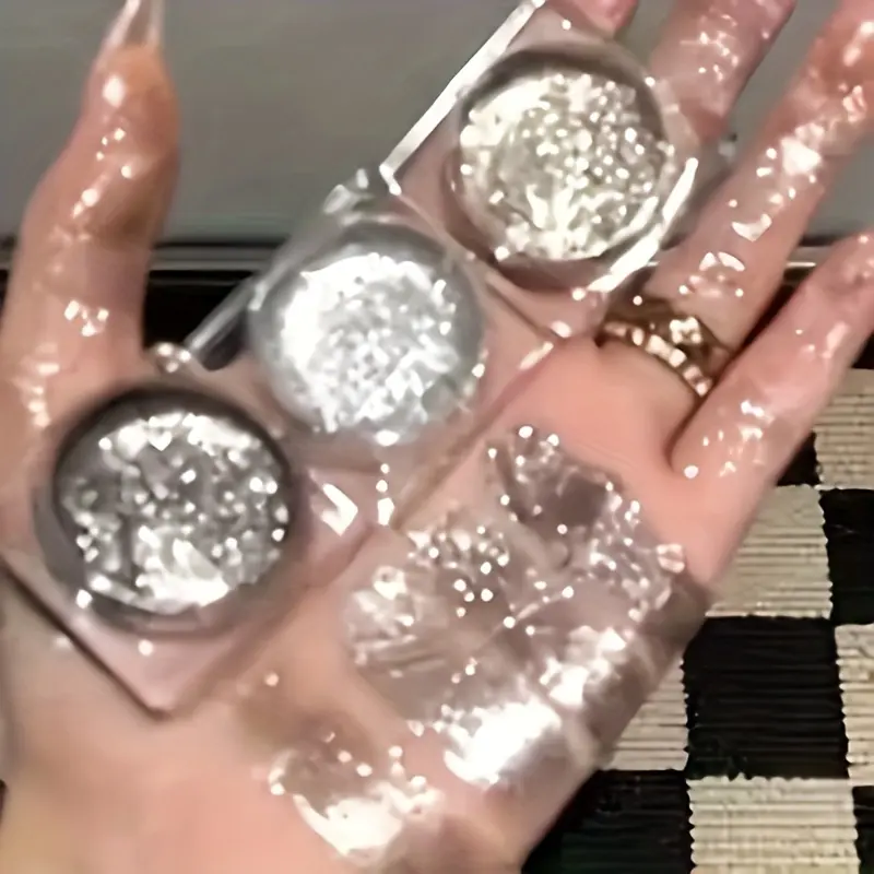 Diamond Polarized Monochrome Eyeshadow Galaxy Highlight Burst Glitter Piece Glitter Eye Shadow Brightening Liquid Not Fly Powder