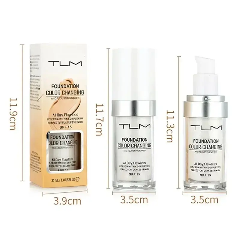 TLM Foundation Magic Color Changing Foundation Liquid Soft Matte Long Lasting Hydrating Makeup Base Maquiagem Makeup Wholesale