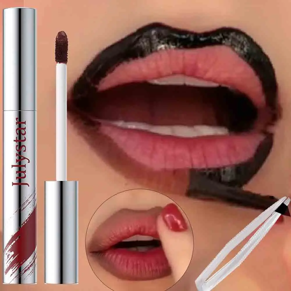 5 Color Liquid Peel-off Lip Liner Stain Waterproof Pink Brown Lip Contouring Tattoo Pigment Transfer Resistant Lip Gloss Tint
