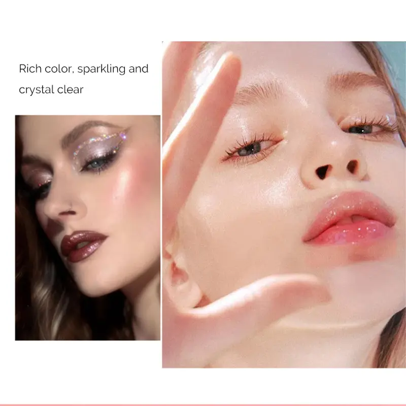 Glitter Shimmer Lipstick,Pearlescent Glow,High-Shine Moisturizing Lipstick Long-Lasting & Non-Sticky Lip Glaze Pearl Sexy Makeup