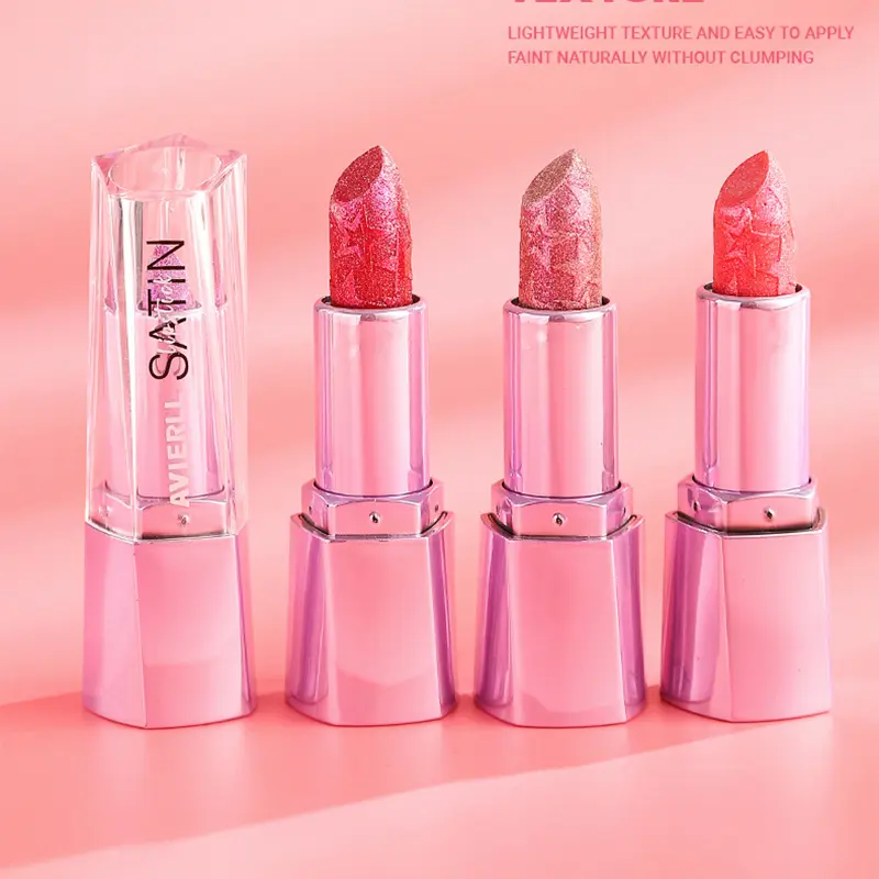 Glitter Shimmer Lipstick,Pearlescent Glow,High-Shine Moisturizing Lipstick Long-Lasting & Non-Sticky Lip Glaze Pearl Sexy Makeup