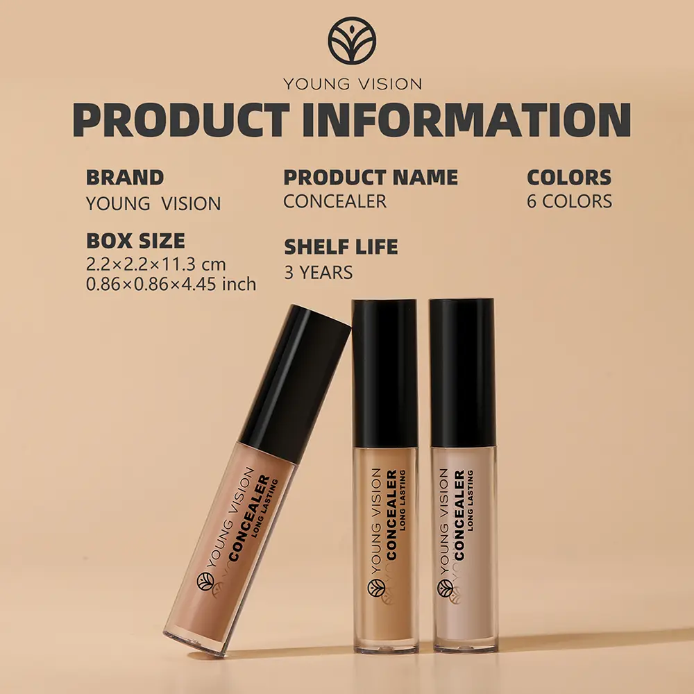YOUNG VISION Matte Delicate Liquid Concealer Brightens skin tone, waterproof, non-streaky and contours the skin.