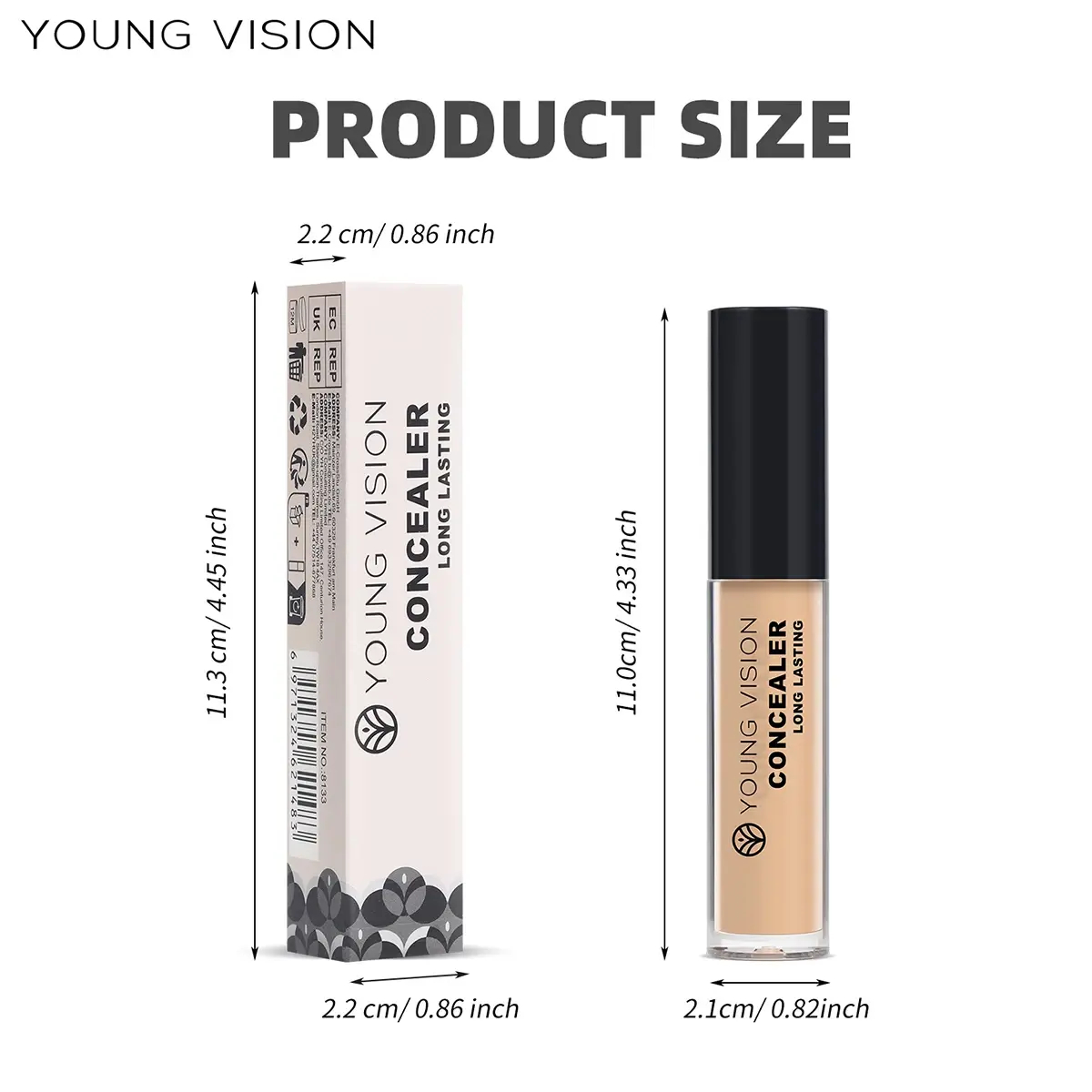 YOUNG VISION Matte Delicate Liquid Concealer Brightens skin tone, waterproof, non-streaky and contours the skin.
