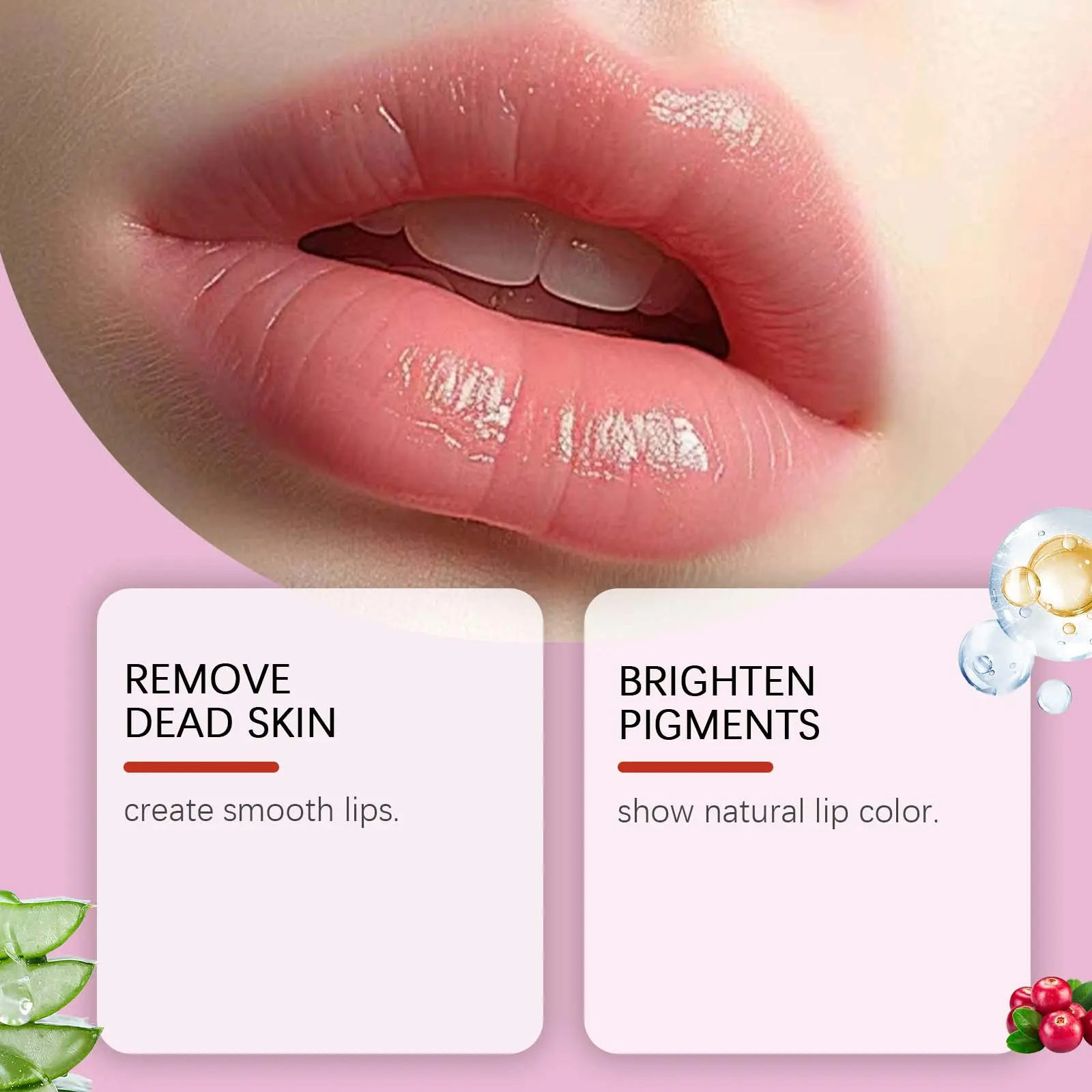 Pink Lip Serum Plump Lips Fast Lightening Dark Lip Remove Dead Skin Lip Lines Exfoliating Brighten Moisturizer Lip Balm Essence