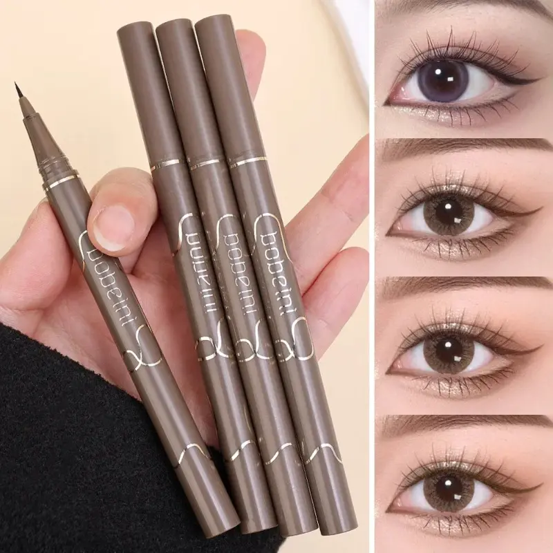 Matte Black Brown Liquid Eyeliner Ultra-thin Waterproof Quick Dry Eyeliner Pen Anti-sweat Lasting Eyeliner Beauty Eyes Make Up