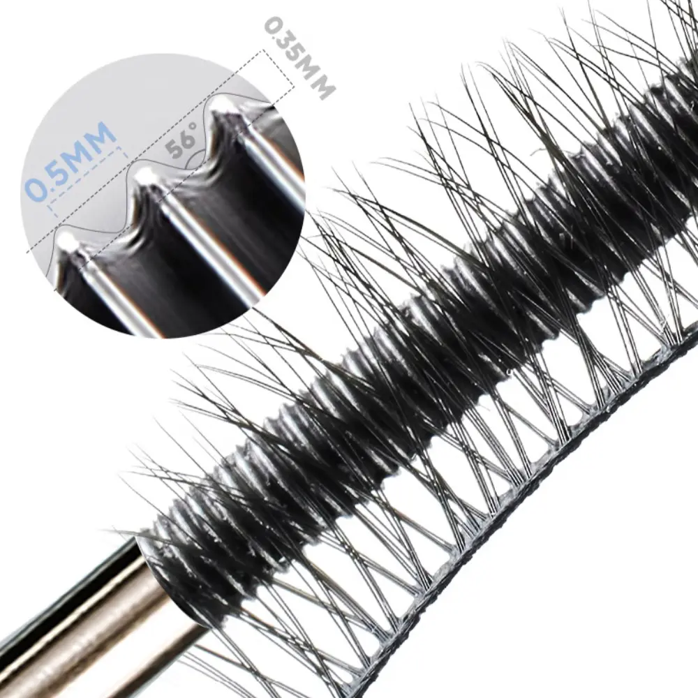 Steel Tube Mascara-Special Spiral Brush,Waterproof LongLasting Silk Fiber Mascara,keep Each Eyelash Curled for aLong Time Makeup