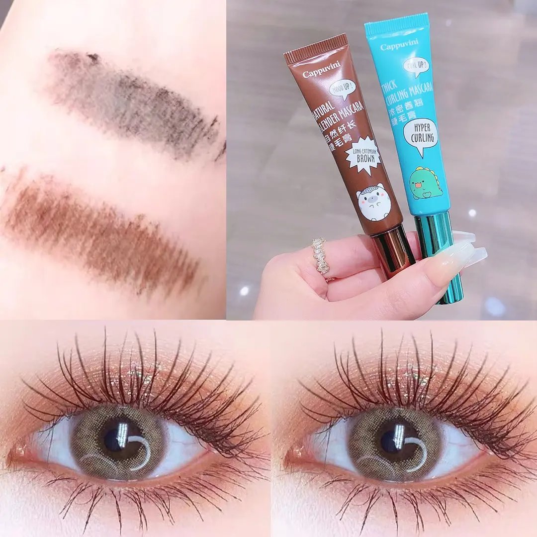 Brown Mascara Curl Thick Lengthening Eyelash Mascara Waterproof Non-smudge Black Natural Curling Eyelash Makeup Mascara