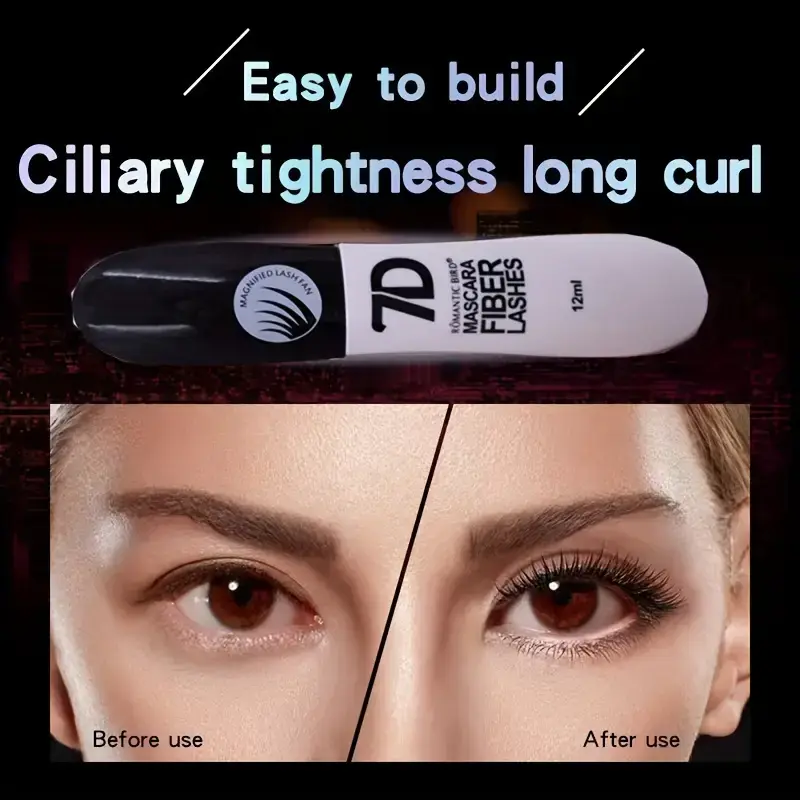 1/2/3PCS 7D Fiber Mascara Set Waterproof Durable Curling Mascara Sweatproof Anti-smudge Slimming Base Mascara for all skin types