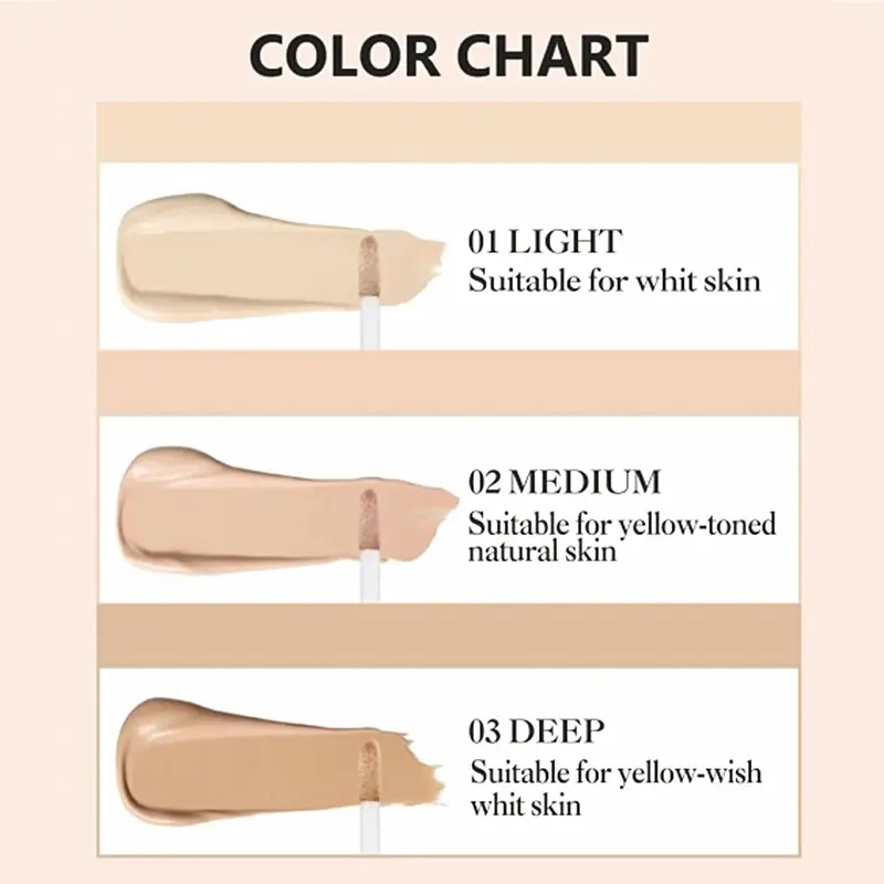Lightweight and Compact Mini Liquid Concealer-High Coverage for Acne,Ddark Circles and Blemishes,Travel-Friendly FaceMakeup Base