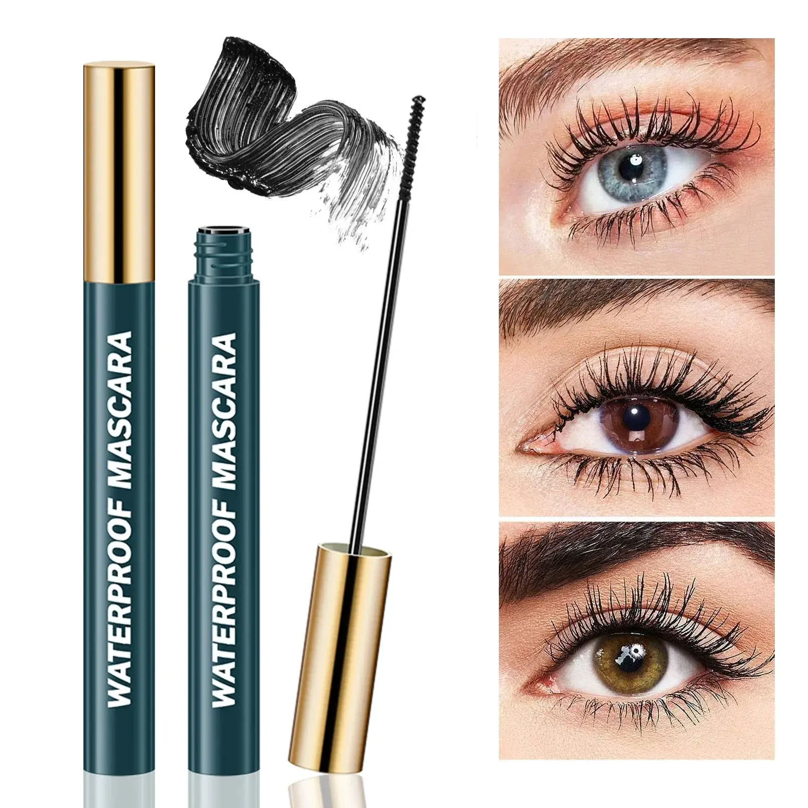 Ultra Fine Volumizing Mascara -Natural Effect， Waterproof & Sweat Proof, Long Lasting-Perfect Festivals and Special Occasions