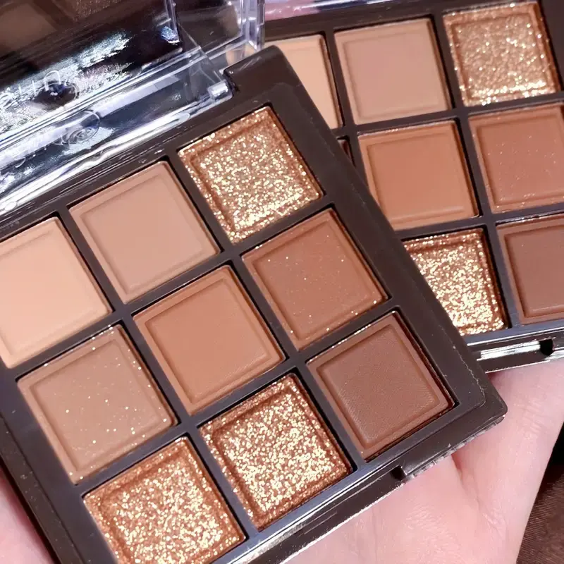 Urbancy 9 color Chocolate Eyeshadow Palette Matte Pearlescent Glitter Glitter Earth Eyeshadow Makeup