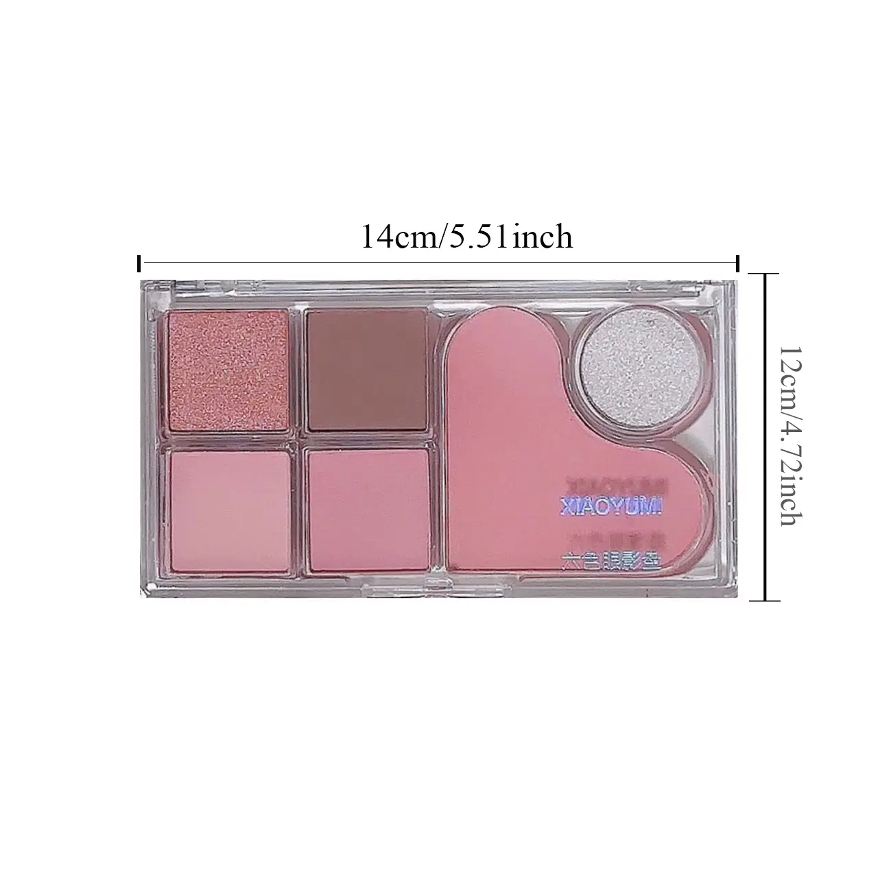 Six-color eyeshadow palette, soft and delicate pearlescent matte earth-tone eyeshadow