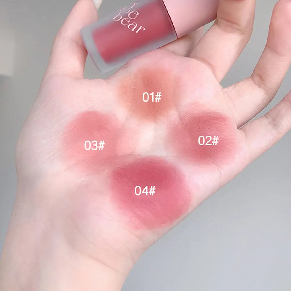 Gege Bear Smooth Multi-purpose Cream Expansion Color Blush Eye Shadow Not Easy to Fade Nude Matte Velvet Lip Glaze