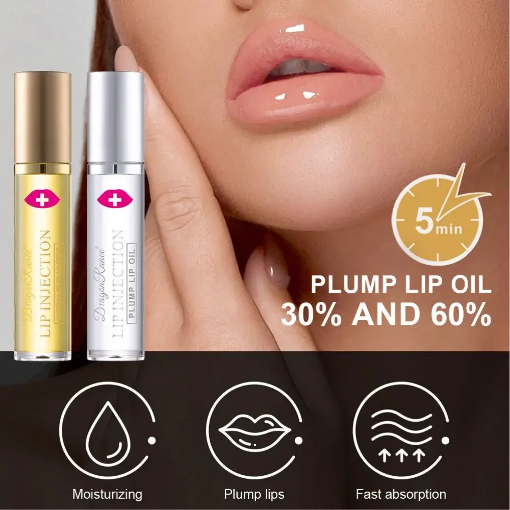 Instant Volumizing Lip Plumper Oil Lip Enhancer Moisturizing Anti-Wrinkle Lip Gloss - Sexy Lip Care Plumping Serum Lipstick
