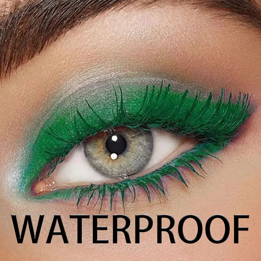 1PC Colorful Curling Mascara Waterproof Fast Drying Eyelashes Extension Multicolor Lashes Eye Korean Makeup Lasting Blue White