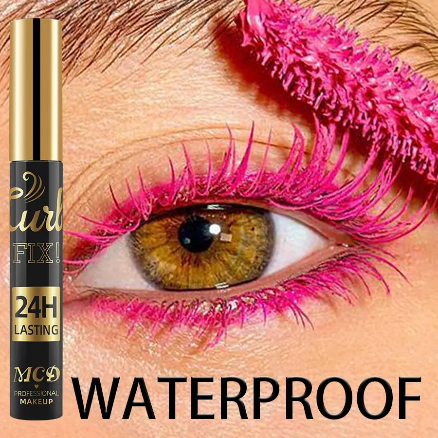 1PC Colorful Curling Mascara Waterproof Fast Drying Eyelashes Extension Multicolor Lashes Eye Korean Makeup Lasting Blue White