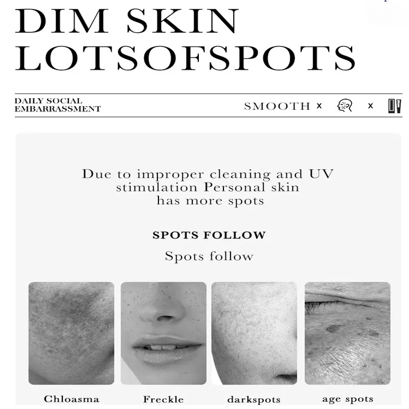 Dark Spot Removal Serum Effectively lightens and diminishes dark spots smoothen & refines the skin's texture Moisturizing Repair