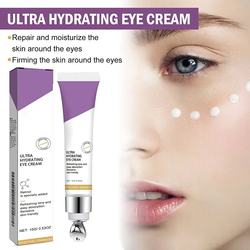 Instant Eye Bag Removal Cream Retinol Anti-Wrinkle Firming Skin Fade Fine Lines Anti Dark Circle Puffiness Brighten Eye Care