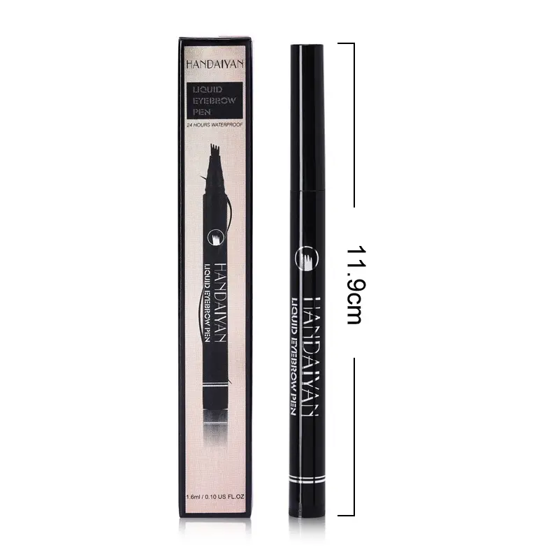 HANDAIYAN Eyebrow Pencil Four-fork Makeup Soft Liquid Eye Brow Pen Easy to Wear Eyebrow Drawing Enhancer Pigment Tattoo Tool Pen