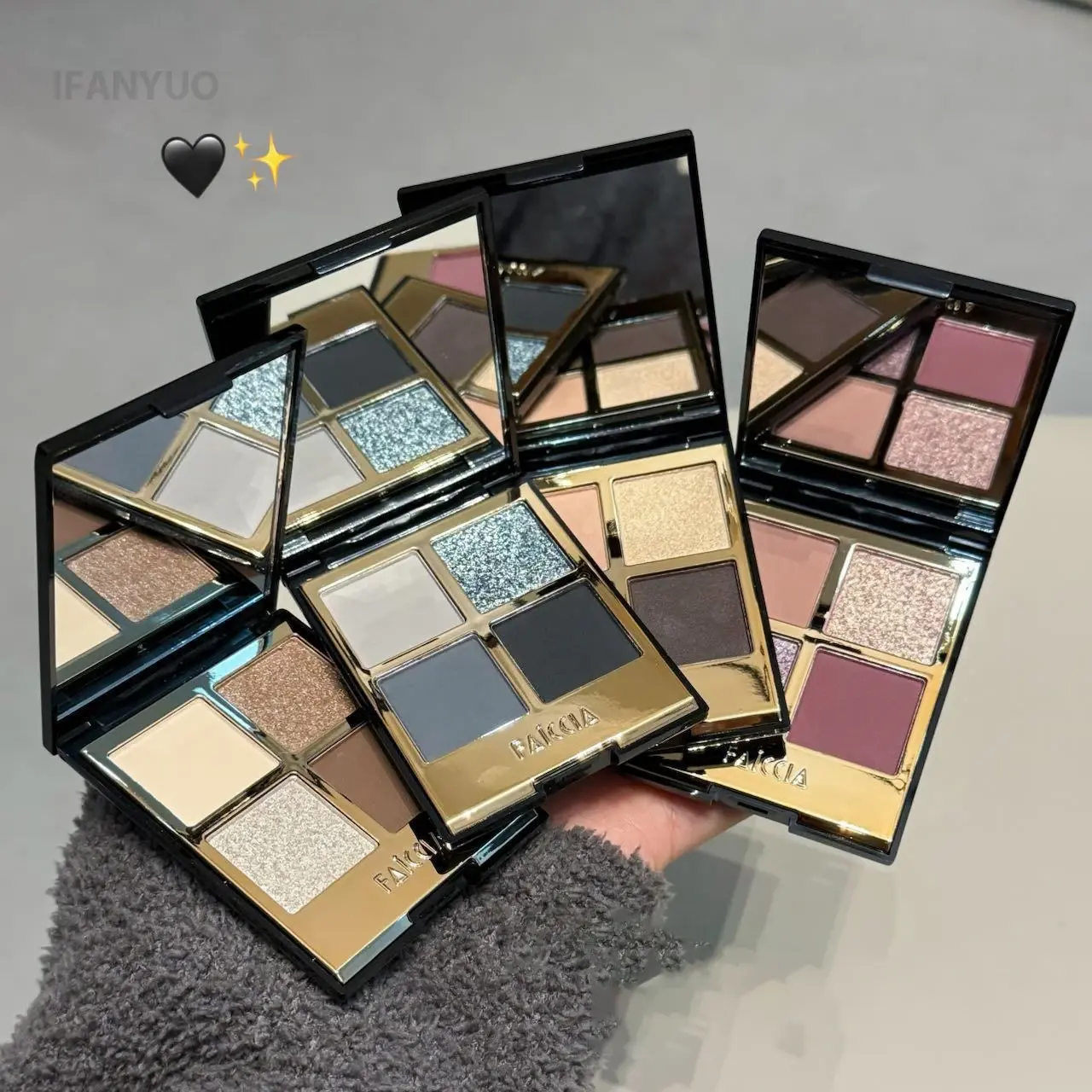 Four-color Eyeshadow Palette Low Saturation Earth Brown Rose Pearly Matte Glitter Eyeshadow Shiny Eye Shadow Lasting Eye Make Up
