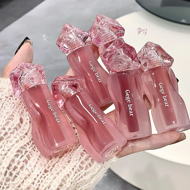 Gege Bear Pink Cream Mist Lip Mud Matte Velvet Lip Gloss Long-lasting Easy To Color Liquid Lipstick Cream Nude Peach Lip Glaze
