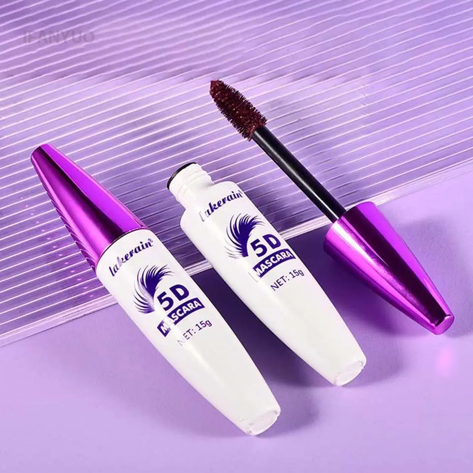 Red Wine Brown Eyelashes Mascara 5D Three-dimensional Eyelashes Curling Extension Non-smudge Waterproof Fast Dry Lsting Makeup